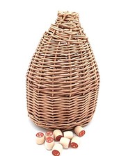 cesto in vimini tombola con 90